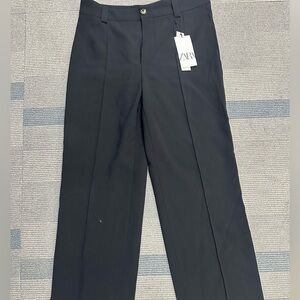 Zara Francoise Straight Leg Black Pants